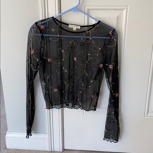 Black L.A Hearts mesh top